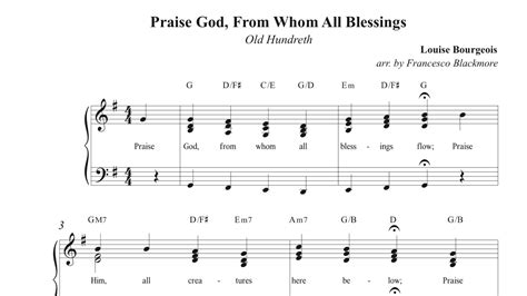 chord doxology|from whom all blessings flow chords.